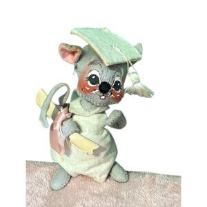 Vintage Annalee Mobilitee Graduation Mouse – 1960s Collectible Poseable Doll